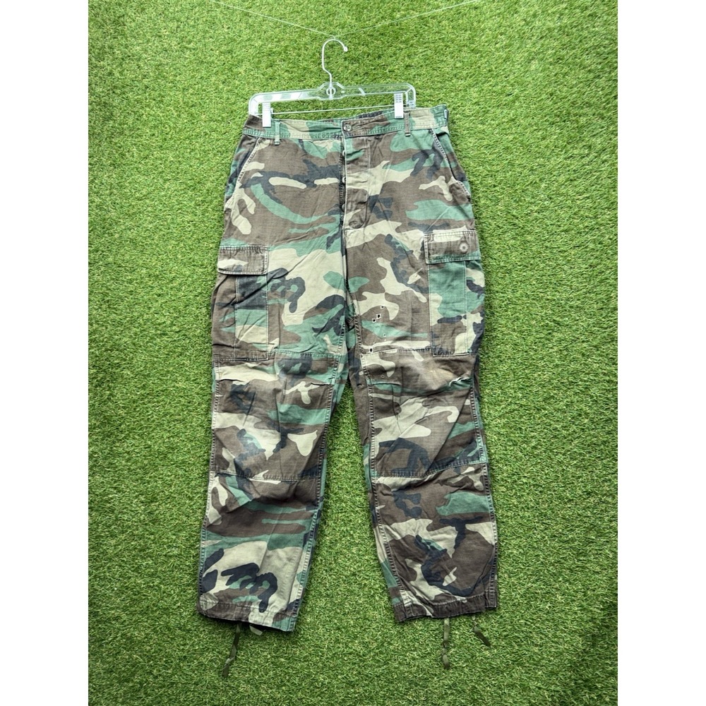 Woodland Camo Military Pants Mens Medium Reg Trousers Ripstop Hot Weather BDU
